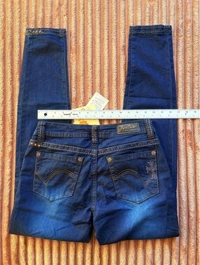 Y2K Rose Royce Deadstock Premium Skinny Jeans Dark Blue Denim #12